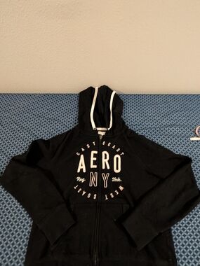 Aeropostale Black Hoodie Sweater, Large